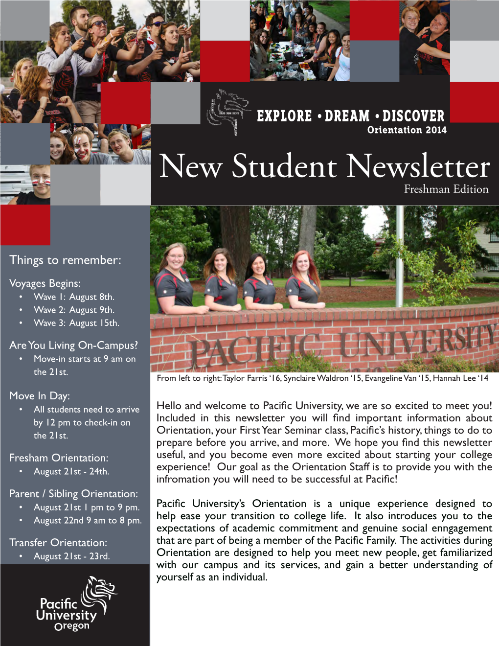 New Student Newsletter