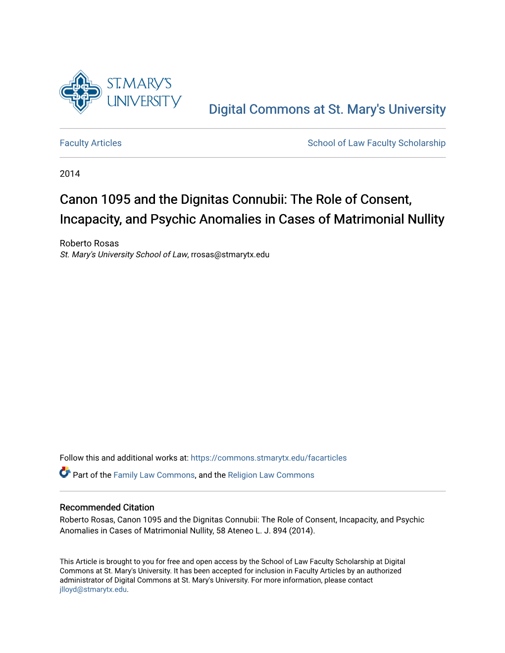 Canon 1095 and the Dignitas Connubii: the Role of Consent, Incapacity, and Psychic Anomalies in Cases of Matrimonial Nullity