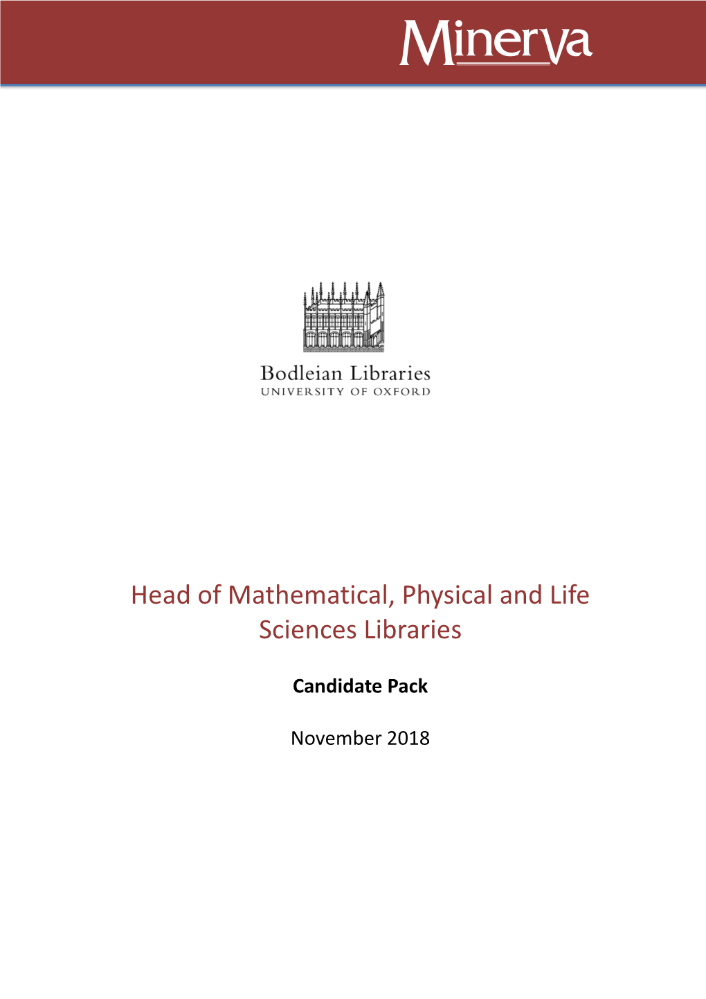 Head of Mathematical, Physical and Life Sciences Libraries Head Of