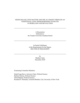 Seeing Black Lives Matter and the Alt-Right Through an Existential Lens: from Responses to Death to Rebellion and Revolution