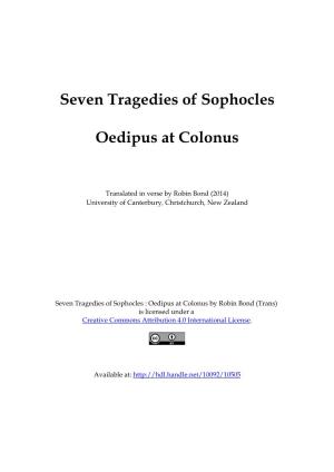 Seven Tragedies of Sophocles Oedipus at Colonus