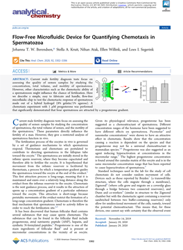 Flow-Free Microfluidic Device for Quantifying Chemotaxis In