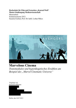 Marvelous Cinema Transmediales Und Hyperdiegetisches Erzählen Am Beispiel Des „Marvel Cinematic Universe“