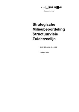 Strategische Milieubeoordeling Structuurvisie Zuiderzeelijn
