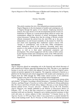 International Journal of Research in Arts and Social Sciences Vol 7, No.2