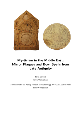 Mirror Plaques and Bowl Spells from Late Antiquity