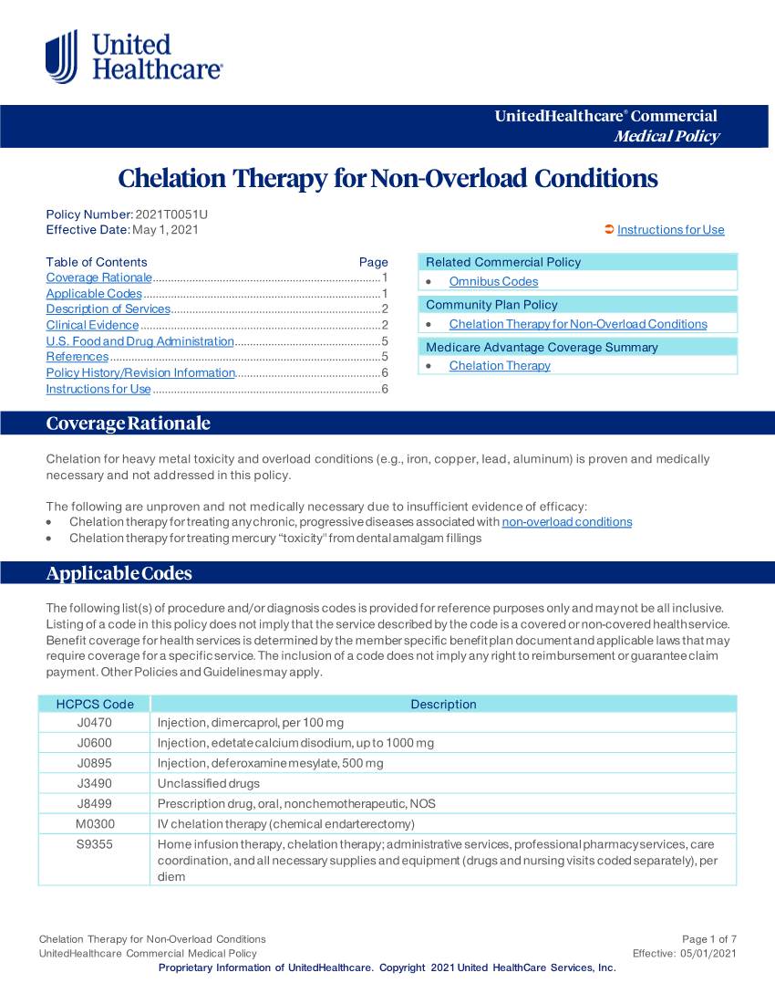 Chelation Therapy for Non-Overload Conditions