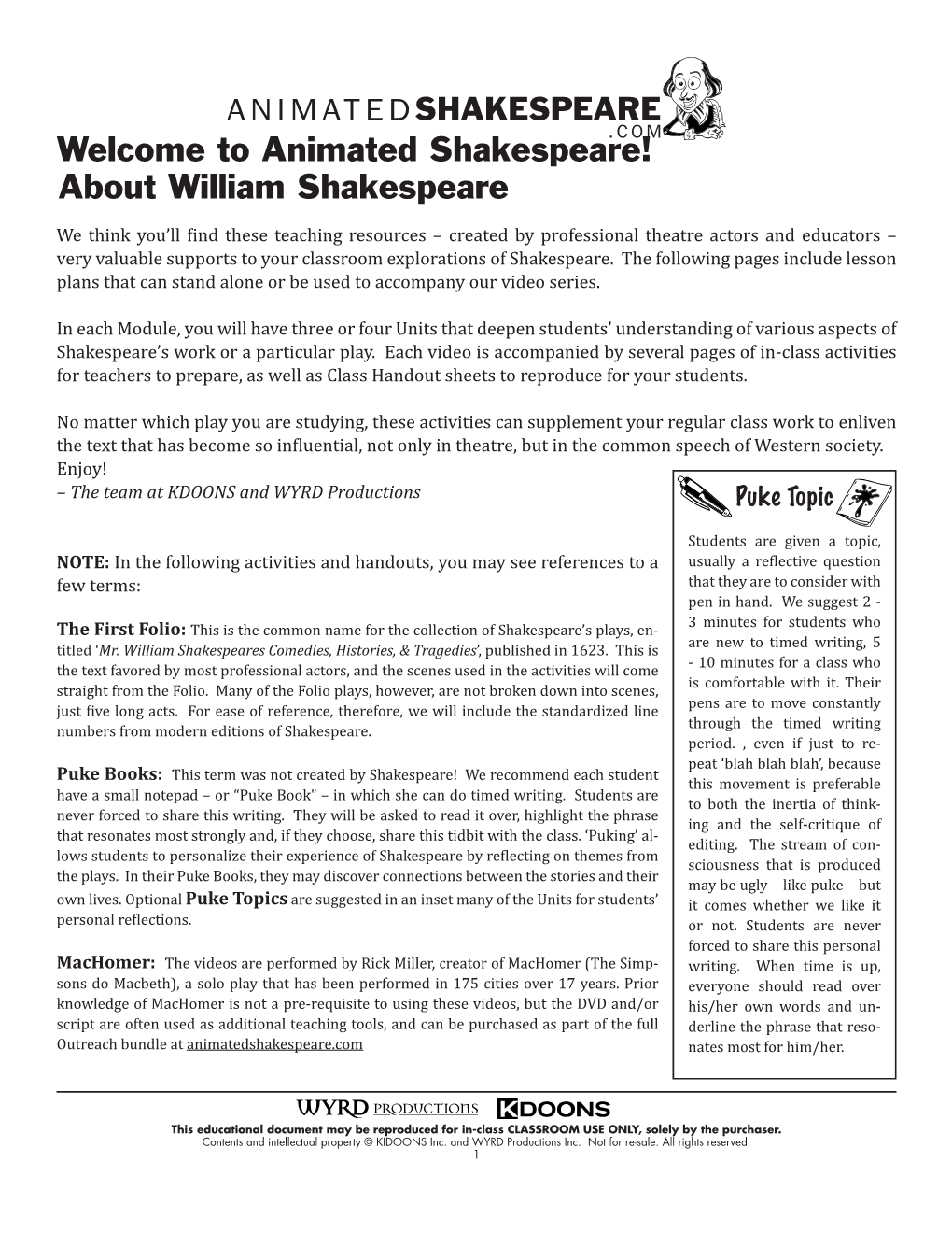 About William Shakespeare