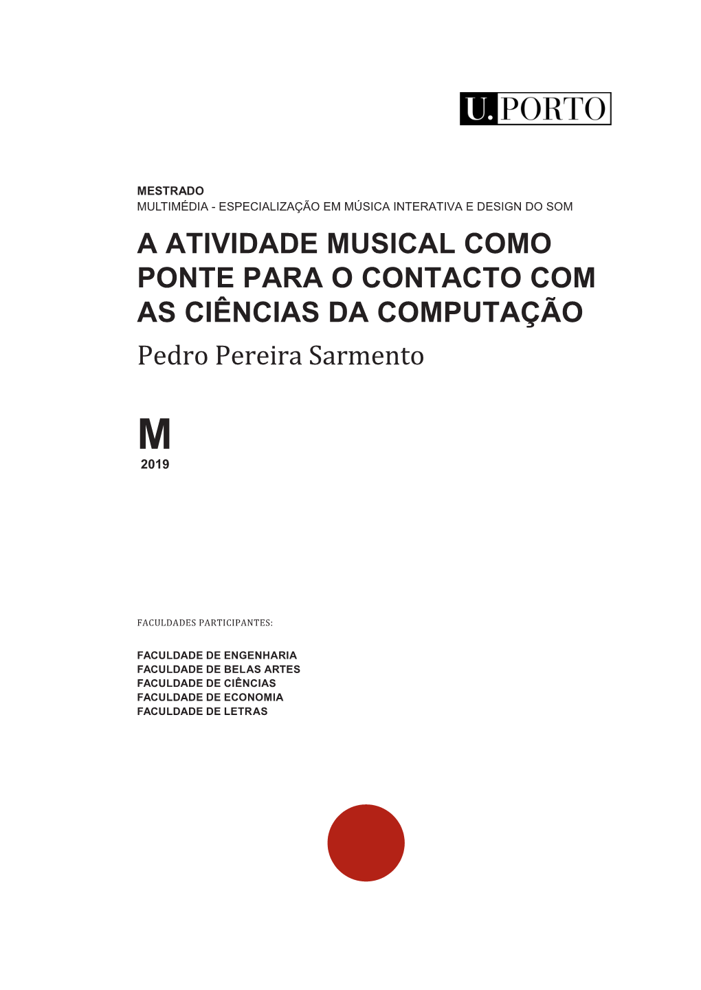 A Atividade Musical Como Ponte Para O Contacto Com As Ciências Da Computação