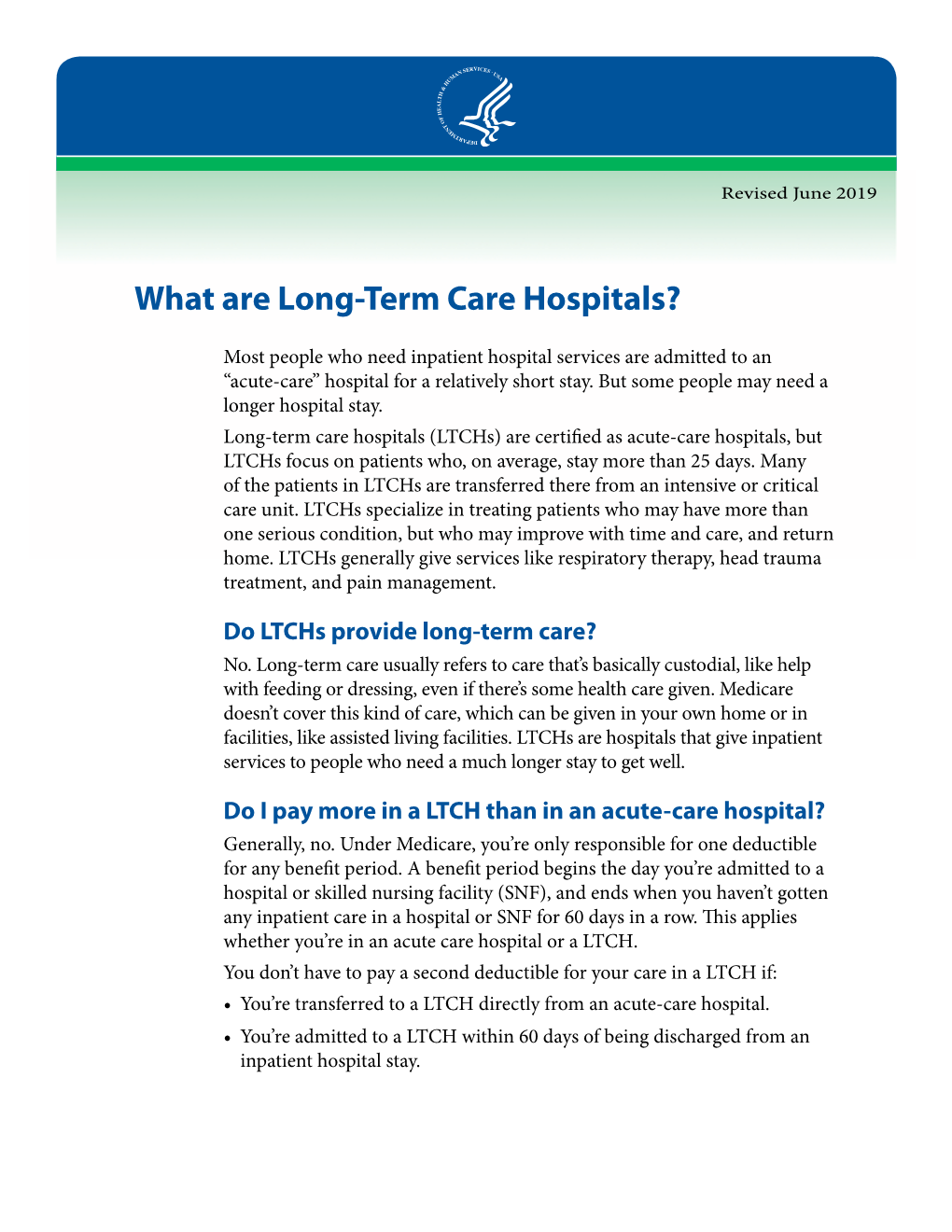 What Are Long-Term Care Hospitals?