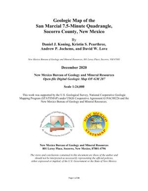 Geologic Map of the San Marcial 7.5-Minute Quadrangle, Socorro County, New Mexico