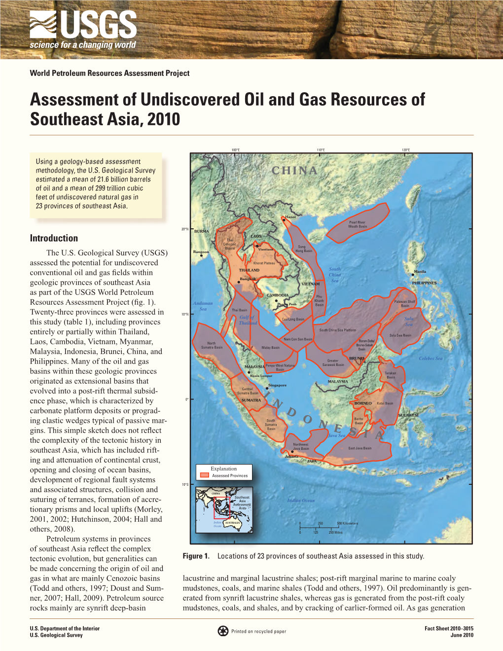 Assessment of Undiscovered Oil and Gas Resources of Southeast Asia, 2010