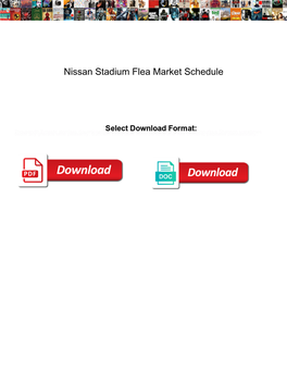 Nissan Stadium Flea Market Schedule