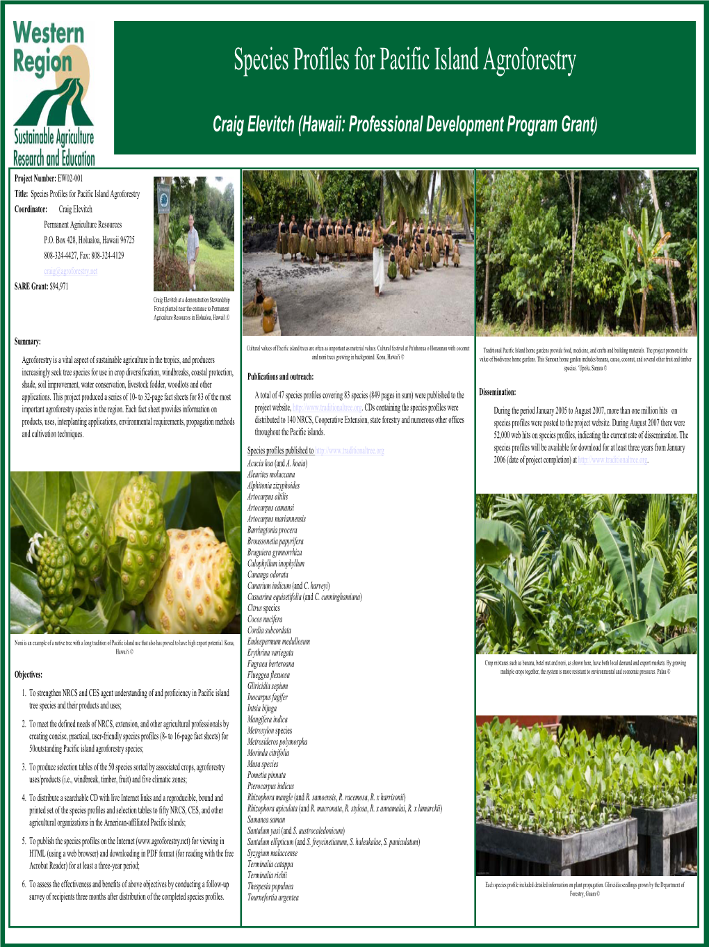 Species Profiles for Pacific Island Agroforestry