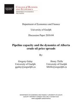 Pipeline Capacity and the Dynamics of Alberta Crude Oil Price Spreads