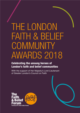 The London Faith & Belief Community Awards 2018