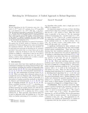 Sketching for M-Estimators: a Unified Approach to Robust Regression