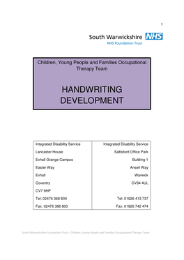 Handwriting Development