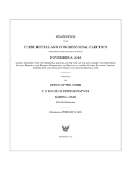 Presidential and Congressional Election