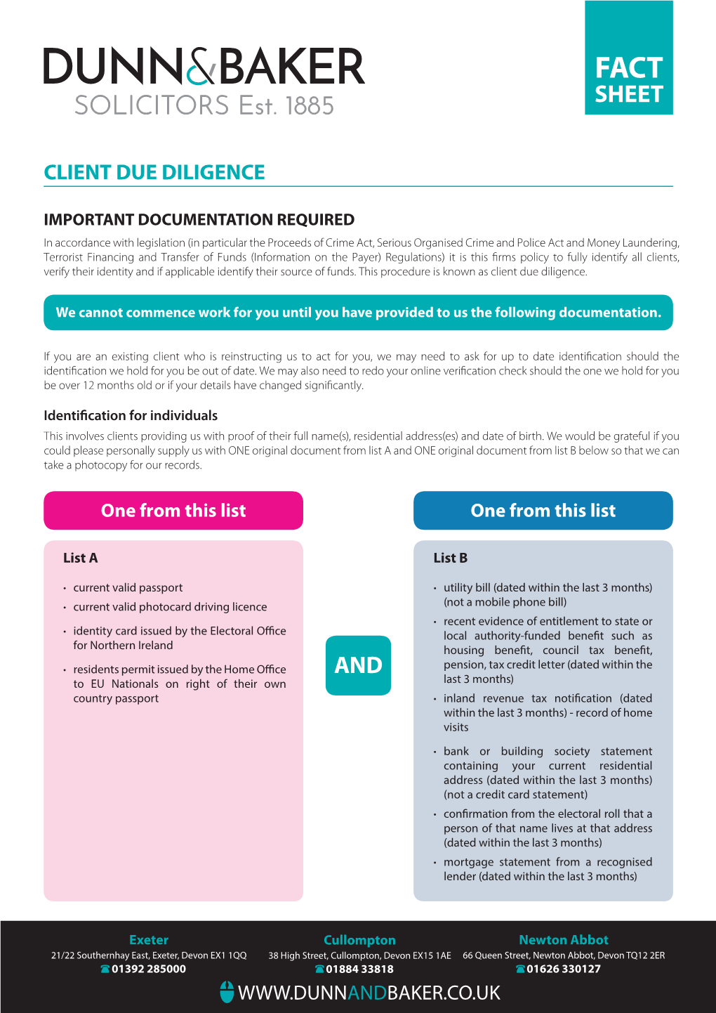 6153 Due Diligence Fact Sheet2