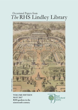 Occasional Papers from the Lindley Library Volume 15
