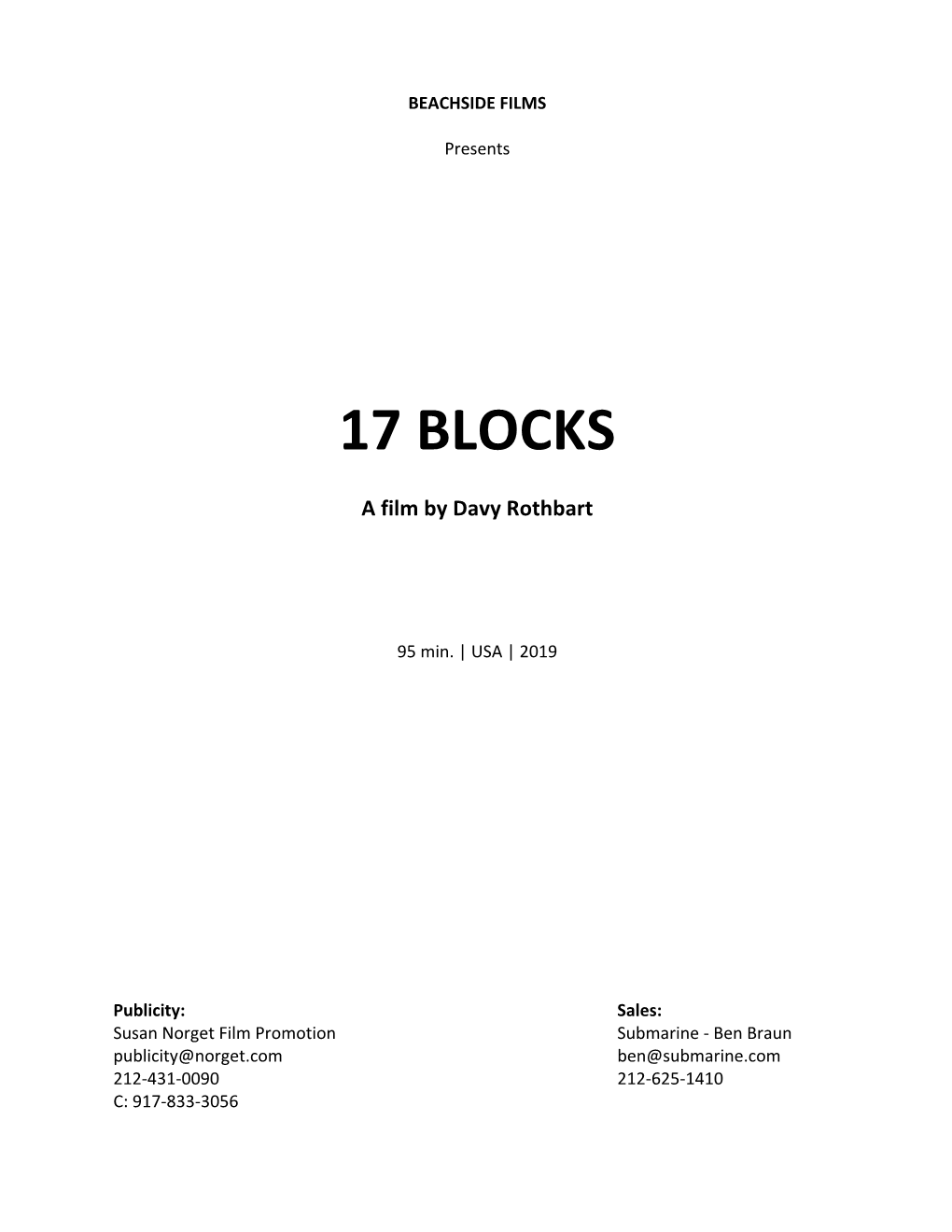 17 BLOCKS a Film by Davy Rothbart