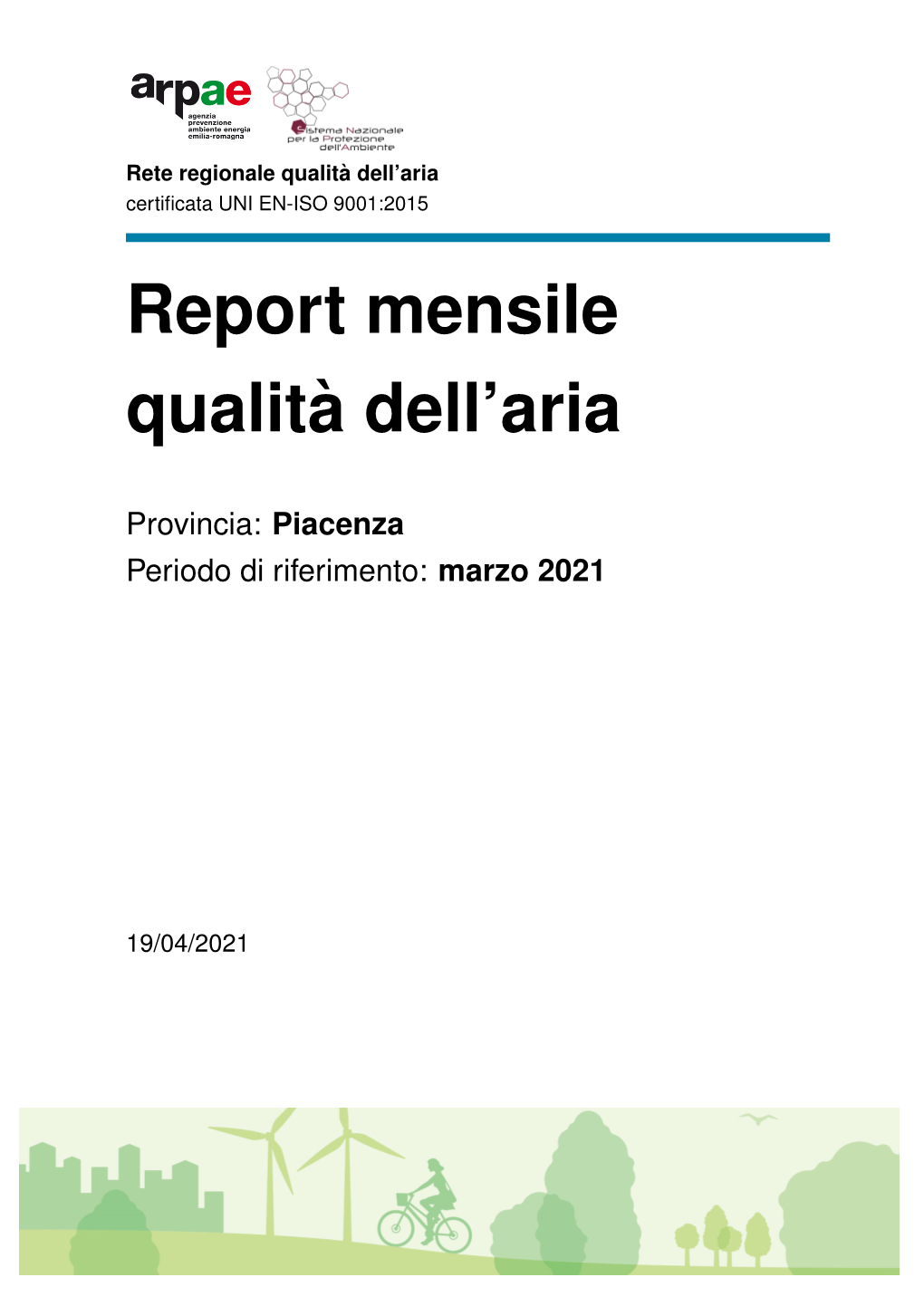 Report Mensile Qualit`A Dell'aria