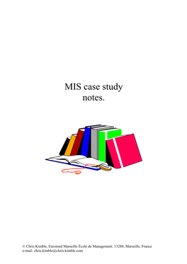 MIS Case Study Notes