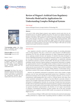 Review of Wagner's Artificial Gene Regulatory Networks Model and Its