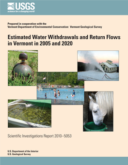Estimated Water Withdrawals and Return Flows in Vermont in 2005 and 2020