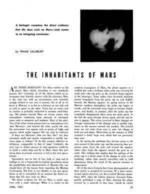 The Inhabitants of Mars