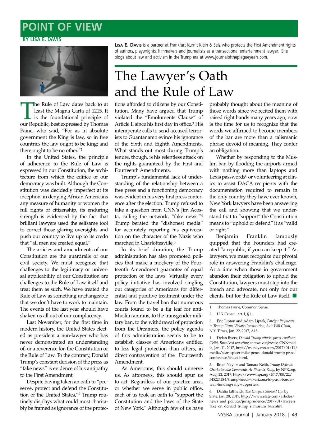 The Lawyer's Oath and the Rule Of