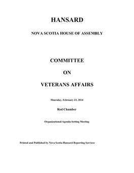 Vetrans Affairs Committee