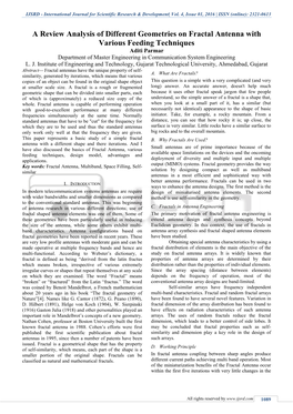 International Journal for Scientific Research & Development
