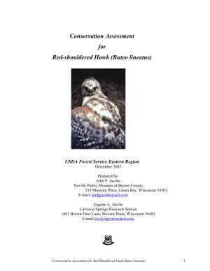 Conservation Assessment for Red-Shouldered Hawk (Buteo Lineatus)