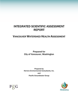 Integrated Scientific Assessment Report Vancouver Watershed Health