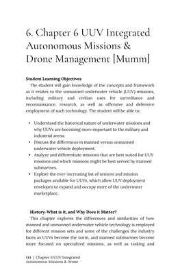 6. Chapter 6 UUV Integrated Autonomous Missions & Drone