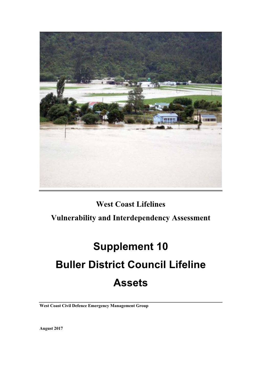 Supplement 10 Buller District Council Lifeline Assets