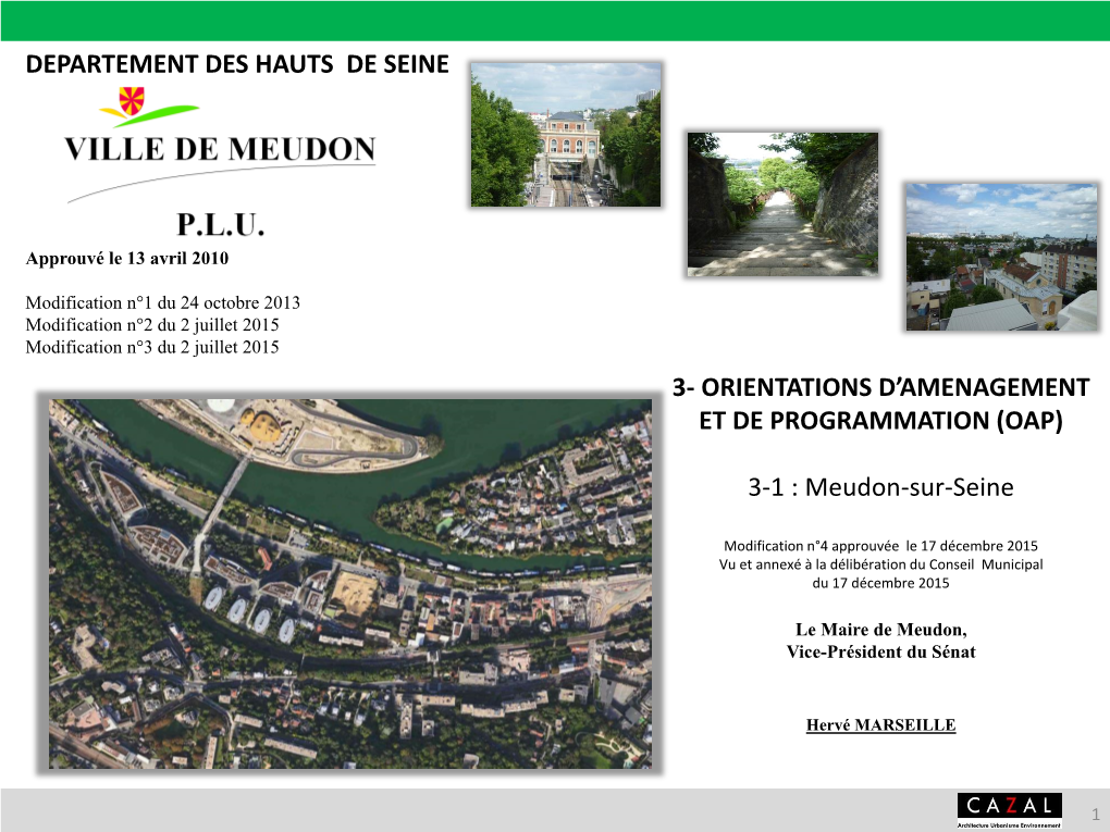 3-1 – OAP Meudon-Sur-Seine -Modification °4 Du PLU Du 17