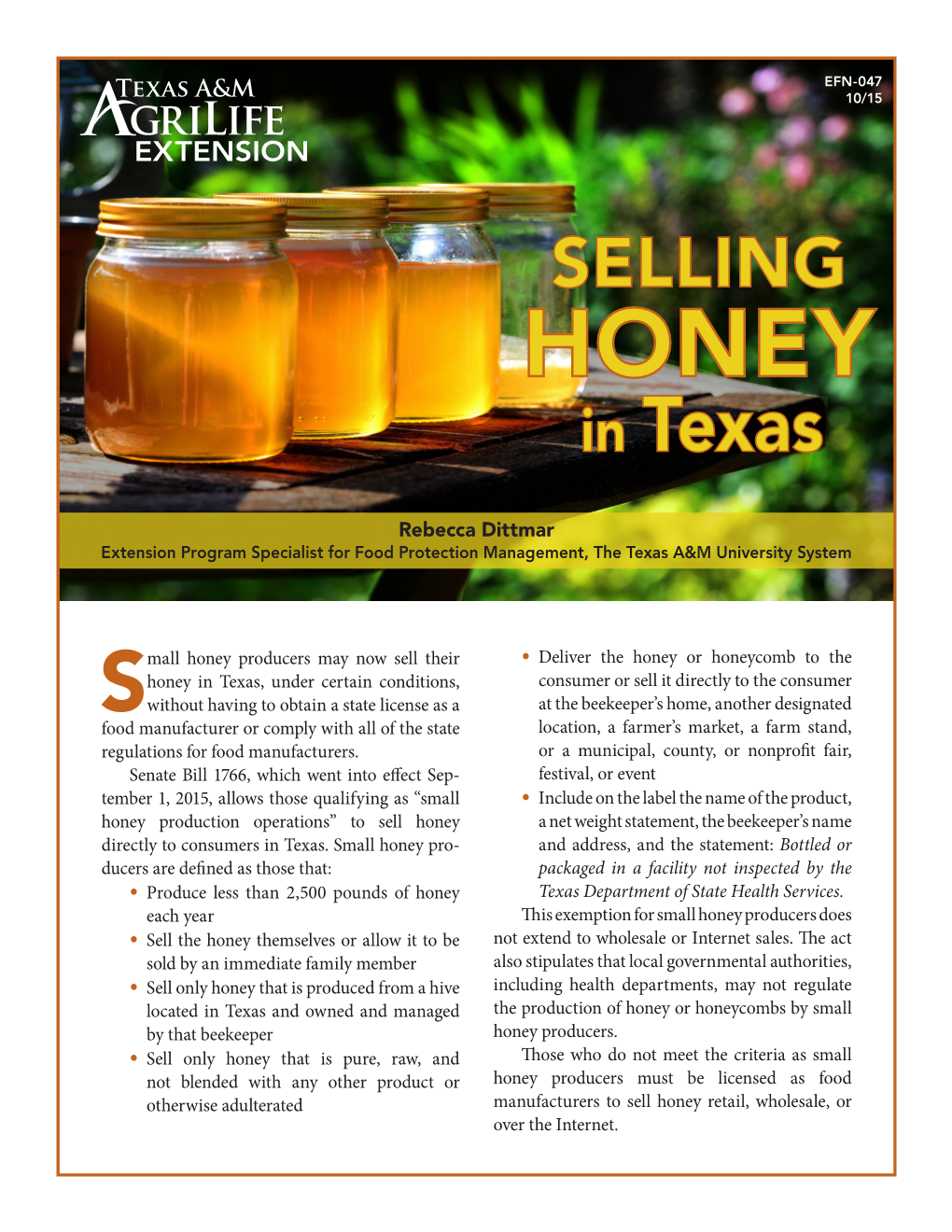 Selling Honey in Texas Frequently Asked Questions