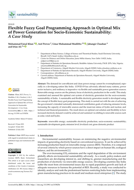 Flexible Fuzzy Goal Programming Approach in Optimal Mix of Power Generation for Socio-Economic Sustainability: a Case Study