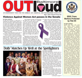 May 4, 2012 | Volume IX Issue 26 Violence Against Women Act Passes in the Senate EEOC: Trans