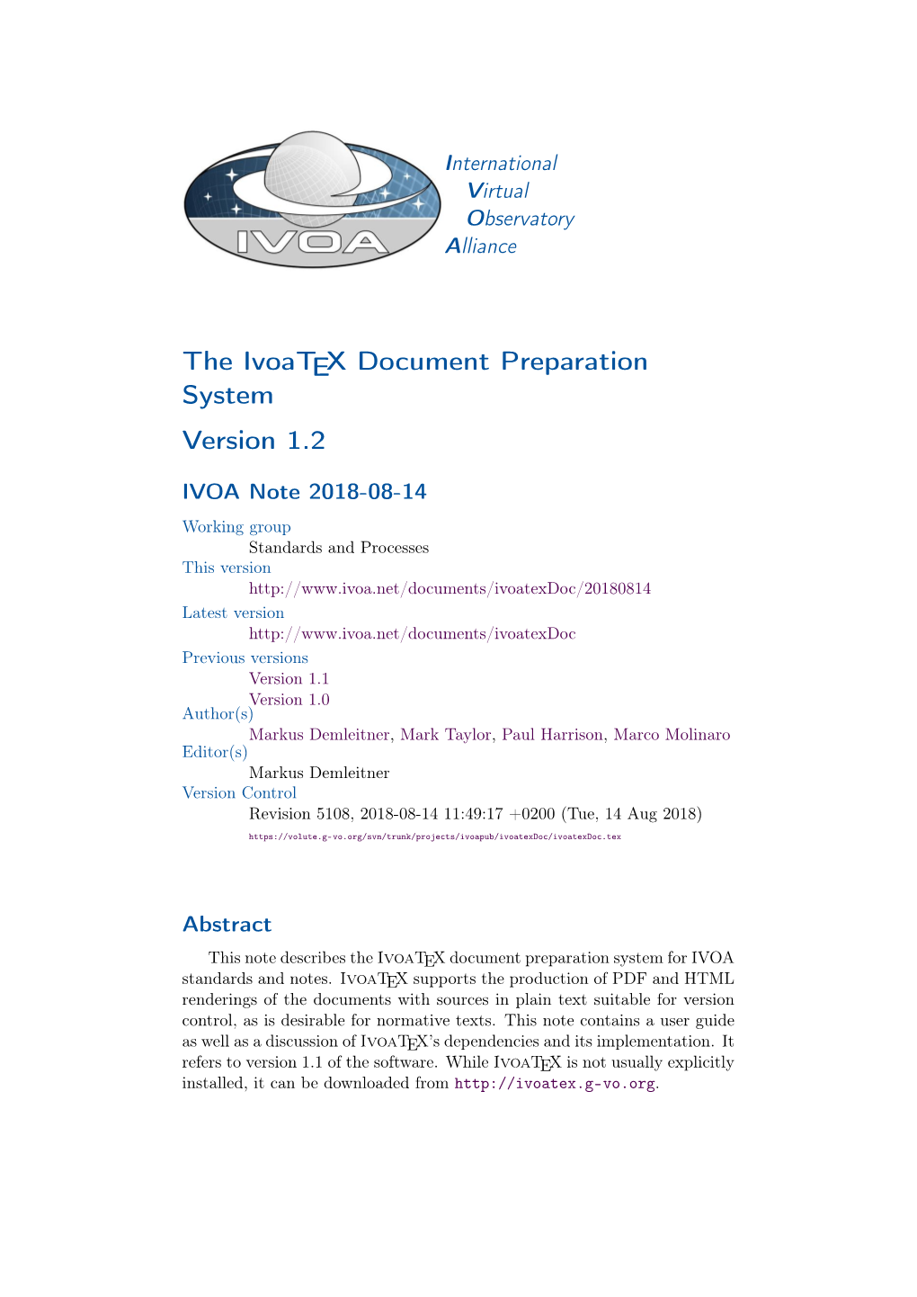 The Ivoatex Document Preparation System Version 1.2