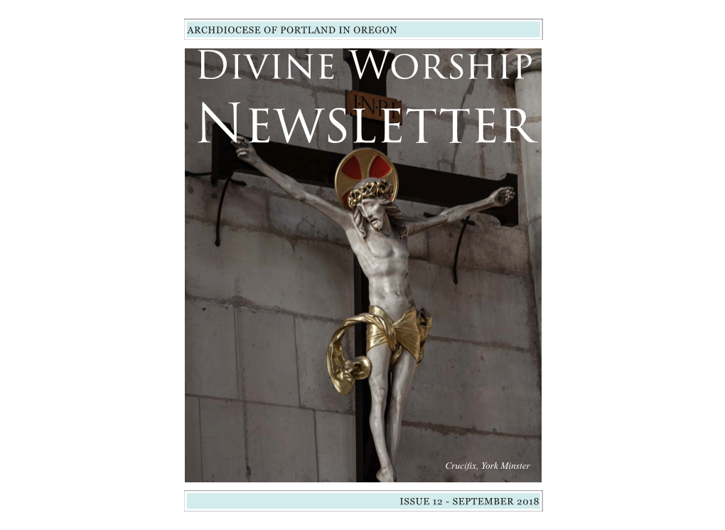 Divine Worship Newsletter