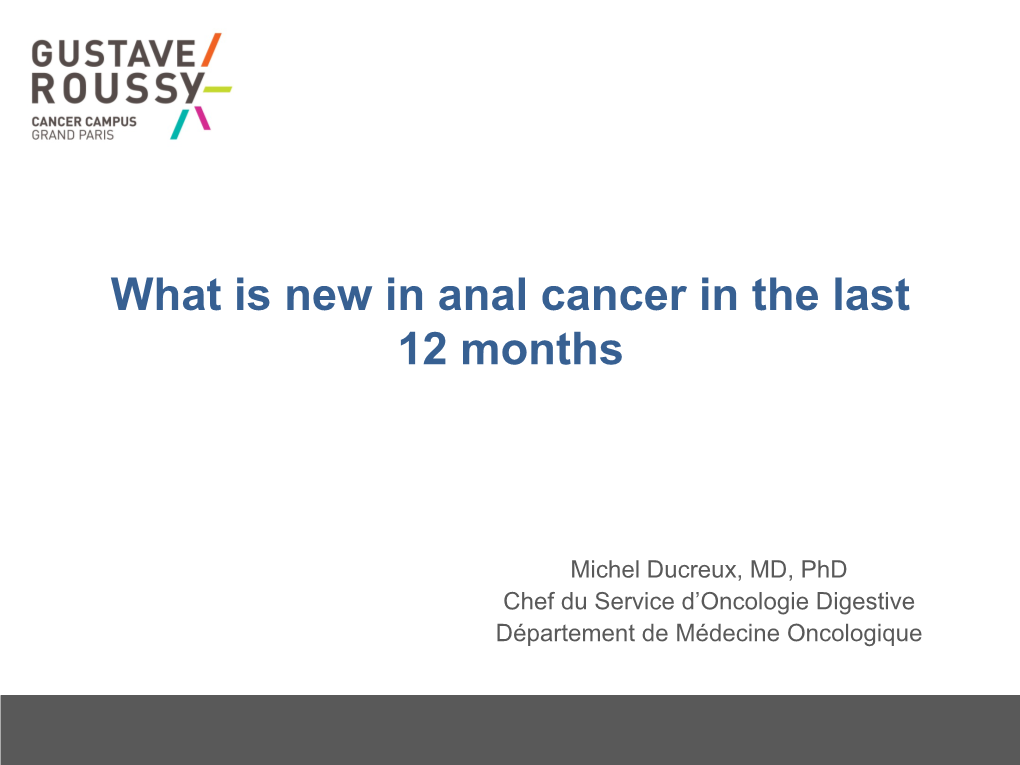 Anal Cancer in the Last 12 Months