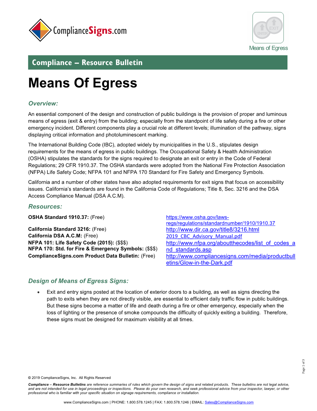 Means of Egress