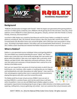 Background What Is Roblox?