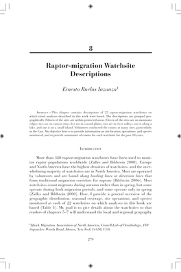 Raptor-Migration Watchsite Descriptions 8