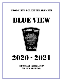 Blue View 2020-21 350 Washington Street Brookline, MA 02445
