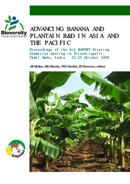 Advancing Banana and Plantain R&D in Asia and The